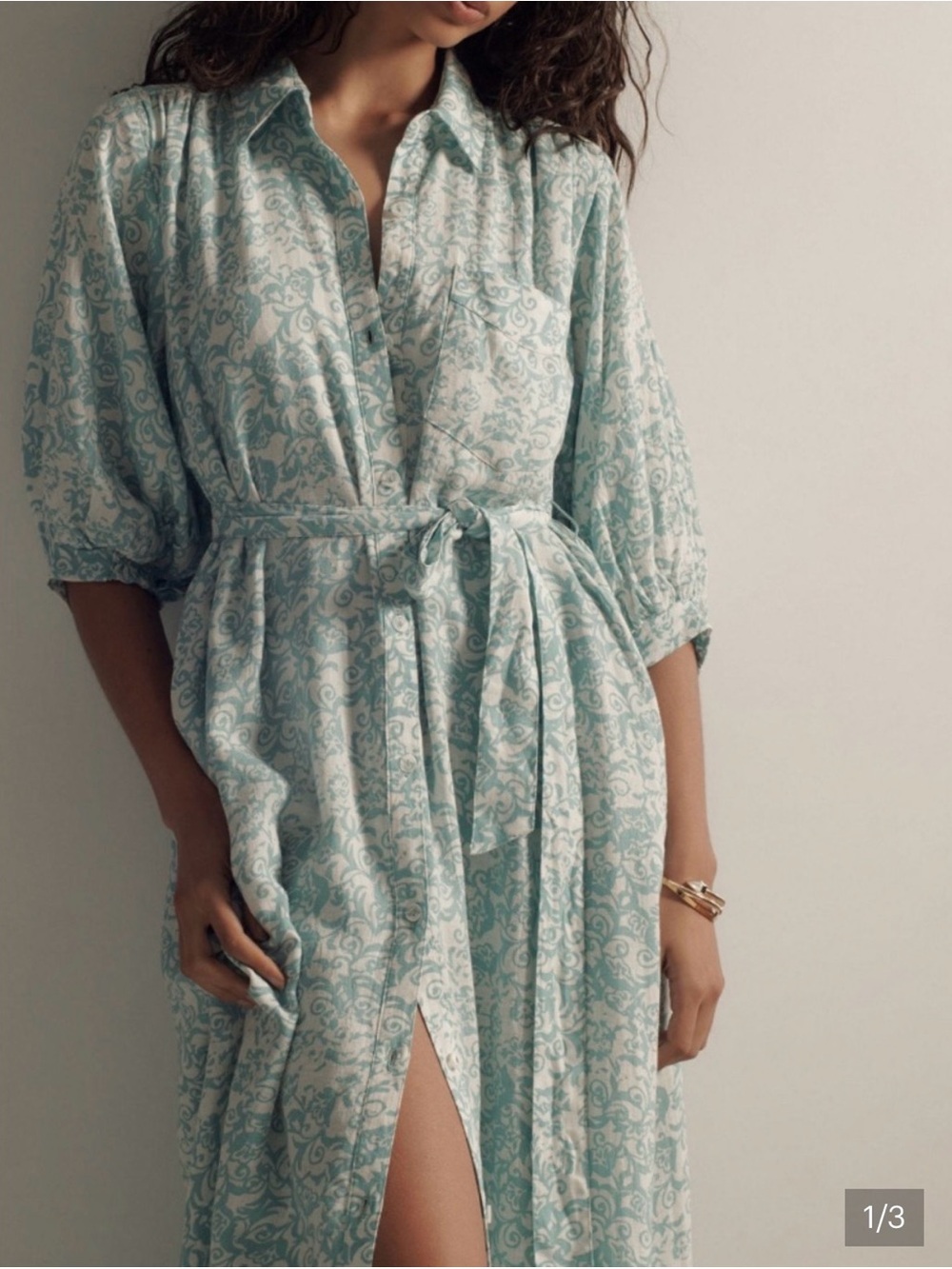 Maeve Paisley Button-Front Maxi Dress